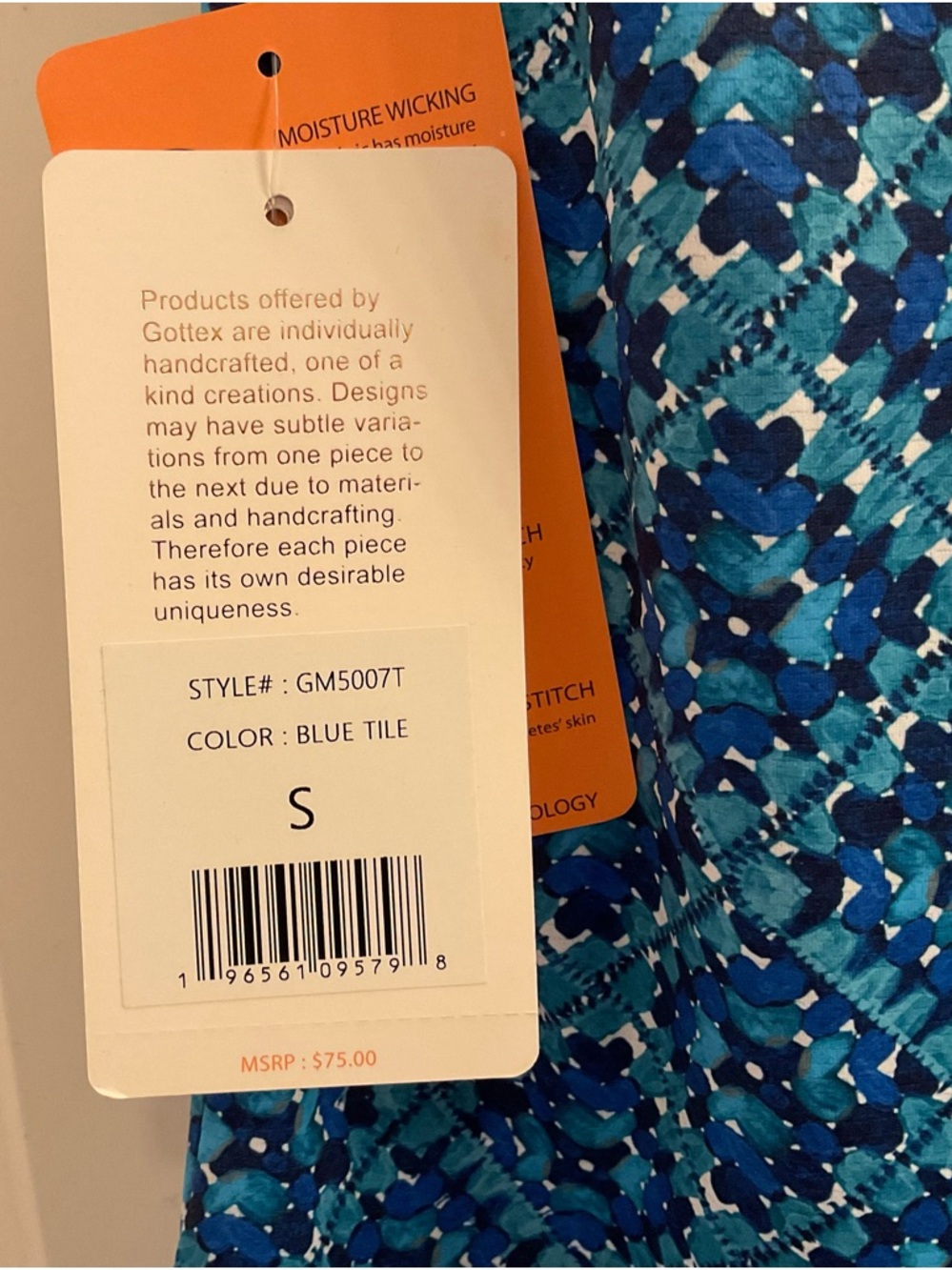 Gottex Golf and Tennis Sleeveless Top - NWT - Small - Blue Tile - Picture 8 of 9